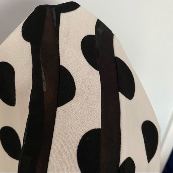 Zara sleeveless polka dot top with mesh side panel - Picture 3 of 7